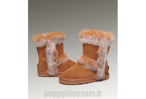 Promotions Bottes Ugg-046 court en fourrure de renard de chataigne?